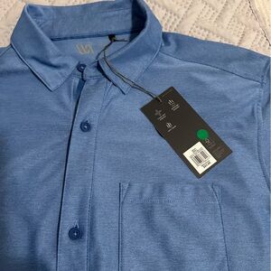 Men’s Blue Button-Up Shirt S